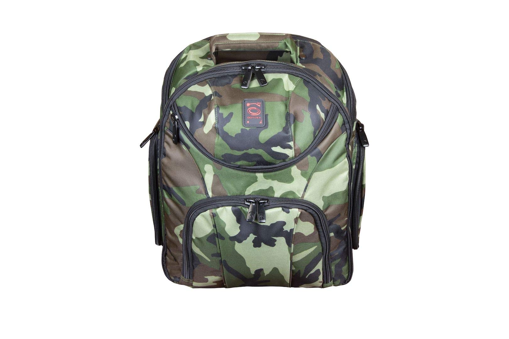 ODYSSEY Backspin 2 Digital Gear Backpack - Green Camouflage Waterproof Golf Bag for Men & Women - Perfect for Golf Courses, Travel & Outdoor Sports