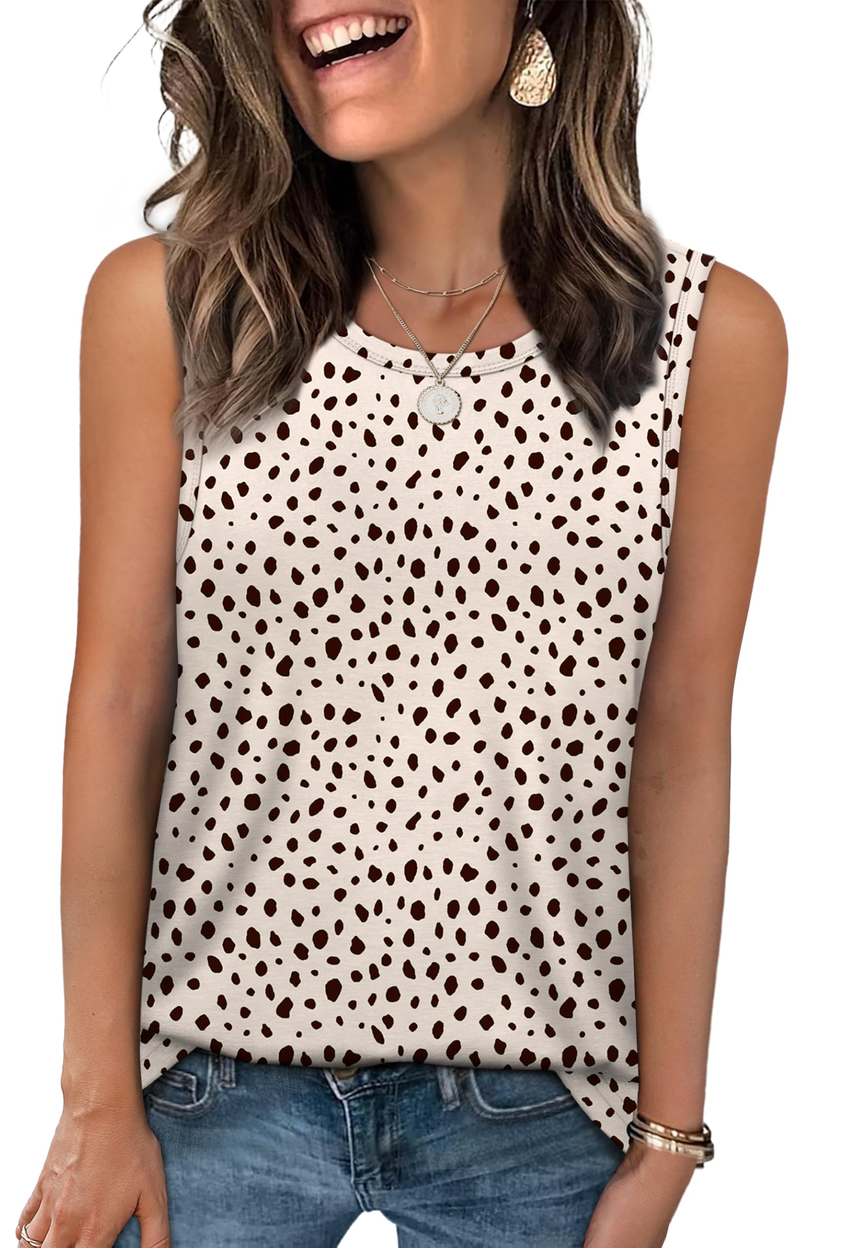 WEESO Women's Loose Fit Sleeveless Tank Tops - Summer Fashion Round Neck Casual Shirts - Perfect for Beach, Gym, Yoga & Everyday Wear