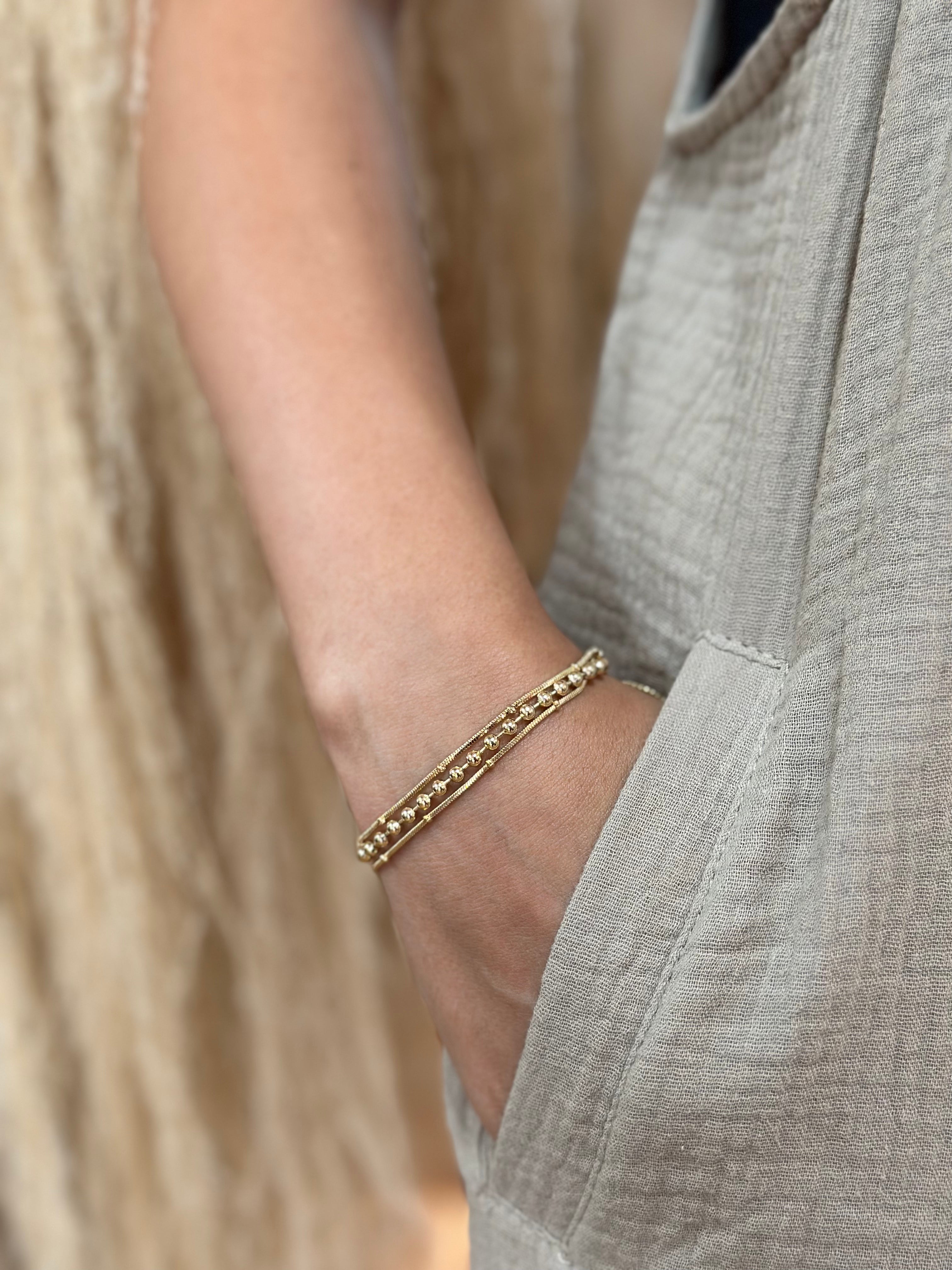 Golden Coast Bracelet for Women - Elegant Beaded Boho Bracelet with Adjustable Closure - Perfect for Beach, Party, and Everyday Wear