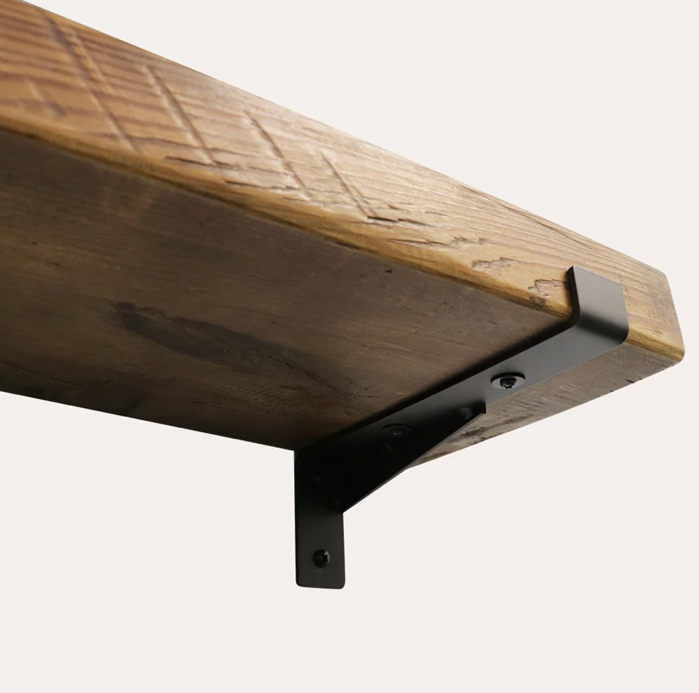 Reclaimed Wood Storage Shelves - Set of 2 Rustic Industrial Shelves for Home, Office & Garage Organization | Perfect for Farmhouse Decor & Wall Storage Solutions