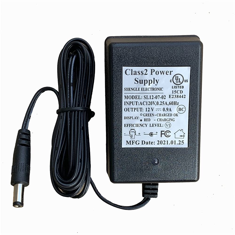 12V Universal Kids Electric Car Charger - SL12-07-02 12V 0.9A Round Plug Battery Charger for Child Ride-On Toys | Perfect for Power Wheels, Toy Cars & Children's Electric Vehicles