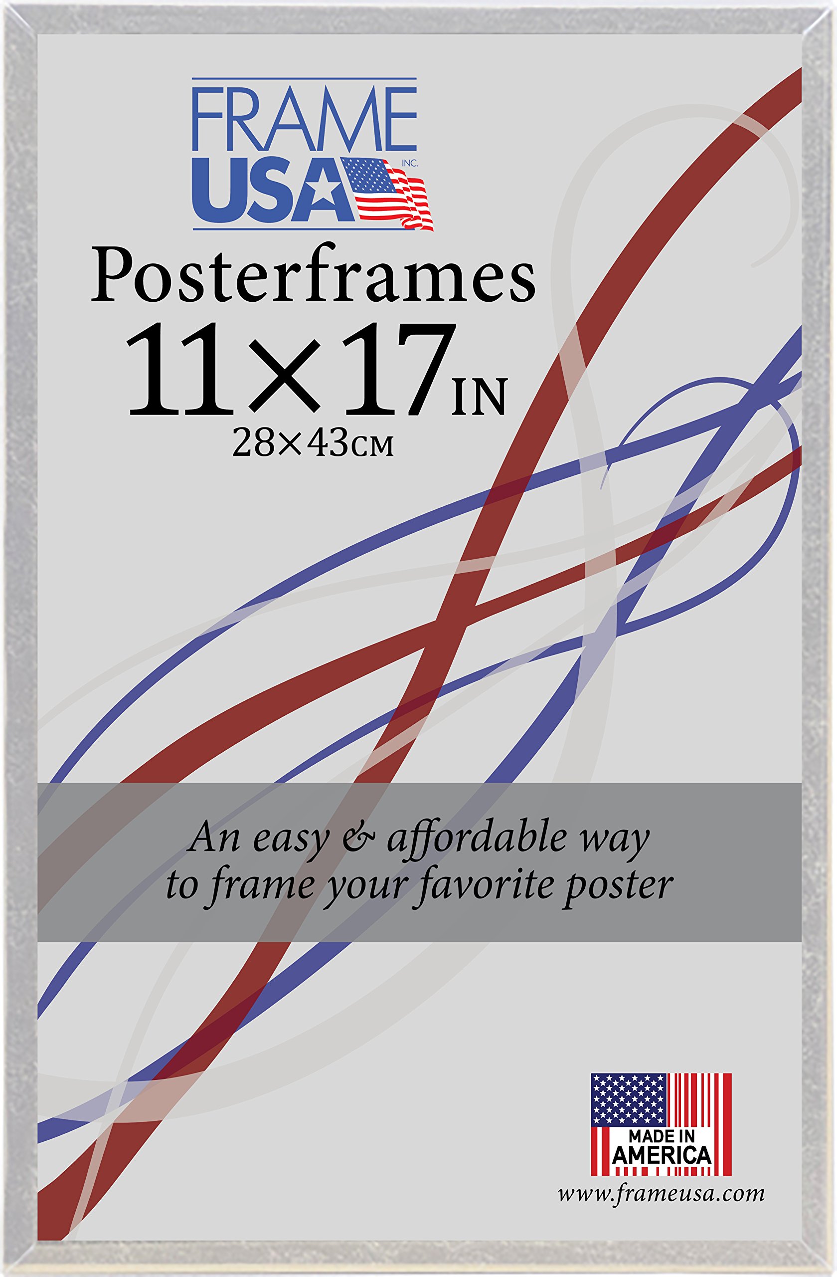 11x17 Hardboard Poster Frames with Clear Front - Multiple Color Options for Home, Office & Classroom Decor | Frame USA