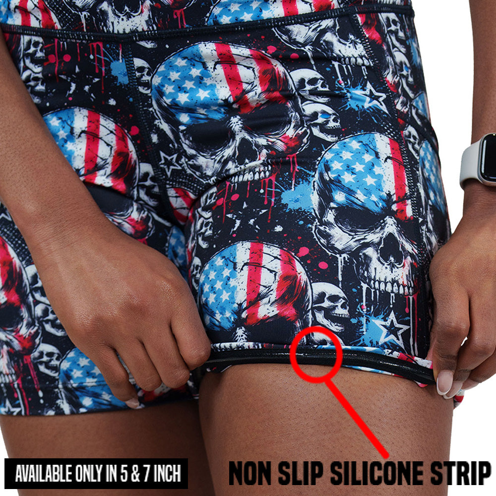 United Skulls Men's Casual Shorts - Comfortable Summer Athletic Shorts for Running, Gym & Outdoor Activities