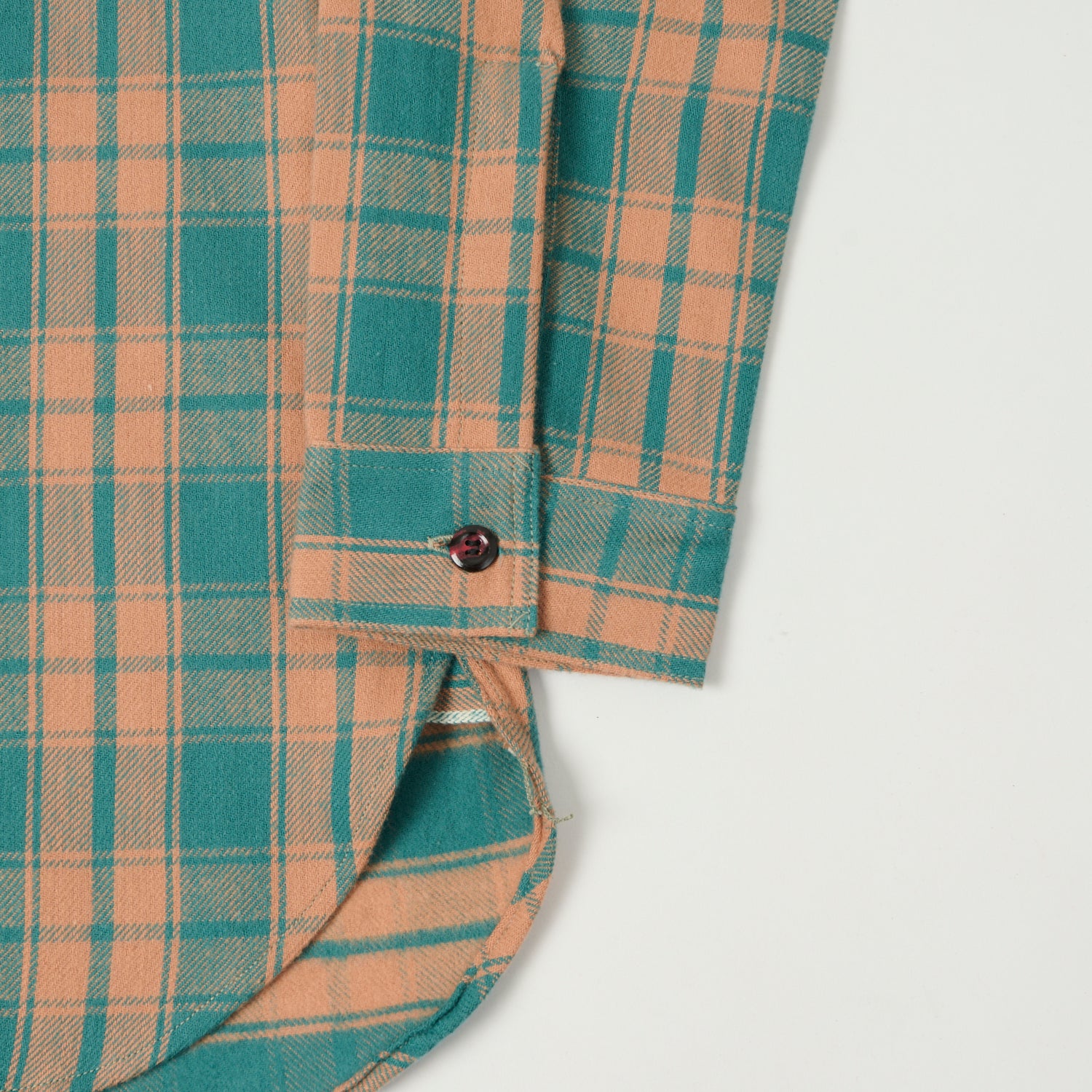 John Gluckow 'The Modern' Flannel Shirt for Men - Soft Plaid Button-Up Shirt in Salmon Color - Perfect for Casual Outings, Outdoor Adventures & Layered Fall Fashion
