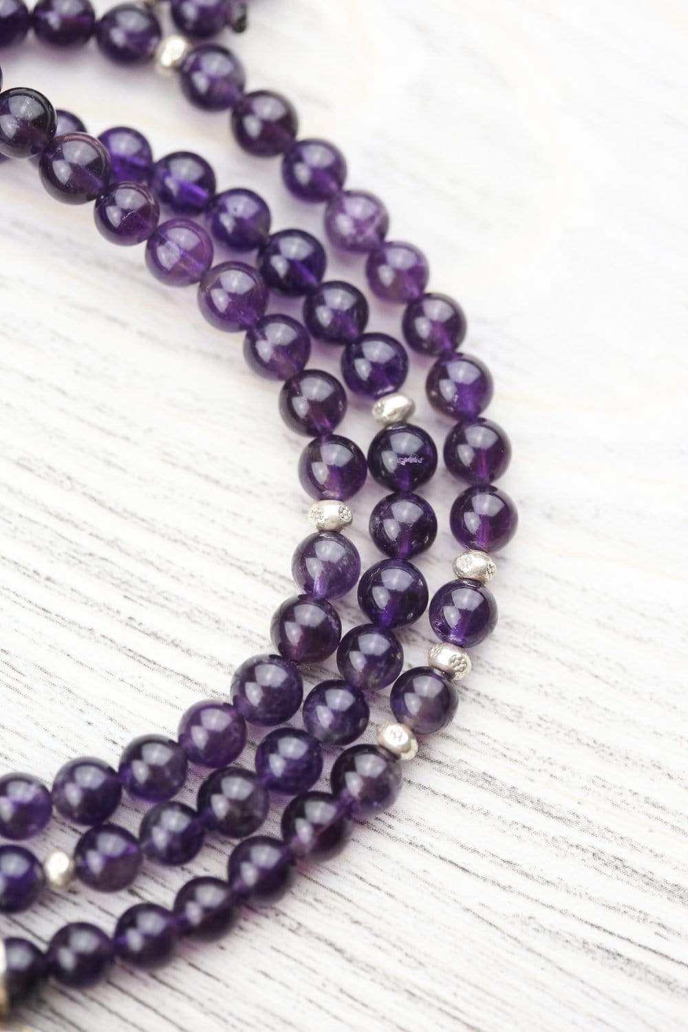Authentic Amethyst Buddhist Meditation Mala Beads - 108 Prayer Beads for Yoga, Mindfulness & Spiritual Healing | Perfect for Meditation, Stress Relief & Positive Energy