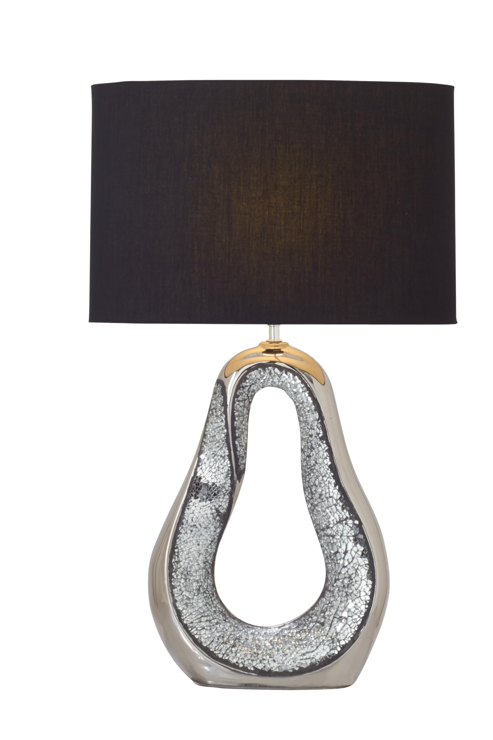 Deco 79 Silver Mosaic Mirror Ceramic Table Lamp - 17