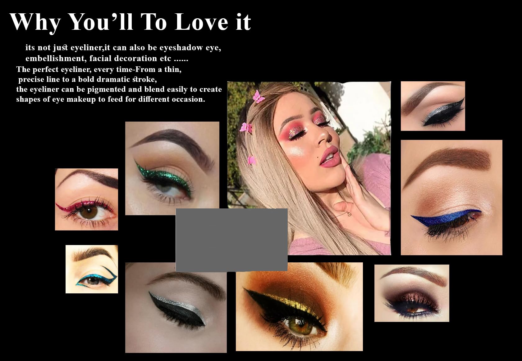 Bigwig Metallic White Liquid Eyeliner - Long Lasting, Waterproof, Smudge Proof, Vegan & Cruelty Free - Easy Application 7ml | Perfect for Party Makeup, Halloween Costumes & Dramatic Eye Looks