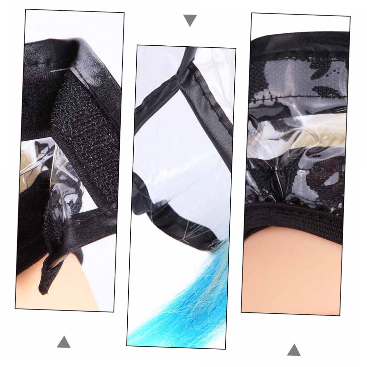 6 Pcs Adjustable Hair Shampoo Bib for Elderly - PP Plastic Hair Dye Funnel & Color Depositing Shampoo Cape - Salon Styling & Hair Care Accessories for Home & Professional Use