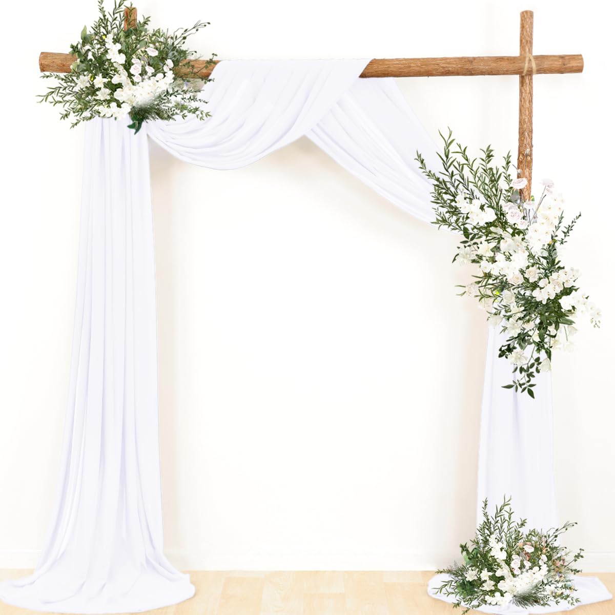 White Wedding Arch Draping Fabric - 4 Panels 30