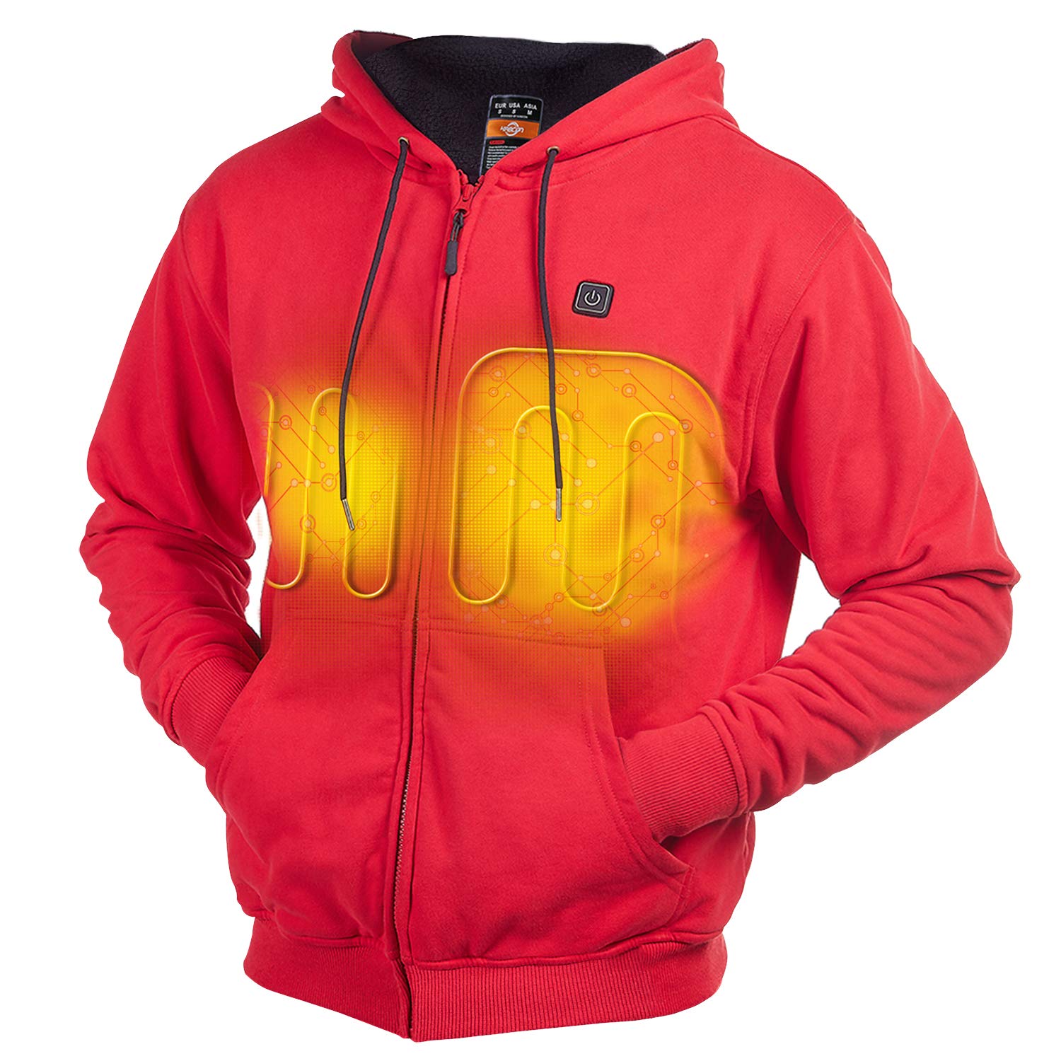 Electric Heated Hoodie with Rechargeable Battery & USB Charger - Unisex Winter Jacket for Men & Women - Perfect for Outdoor Activities, Camping, and Cold Weather