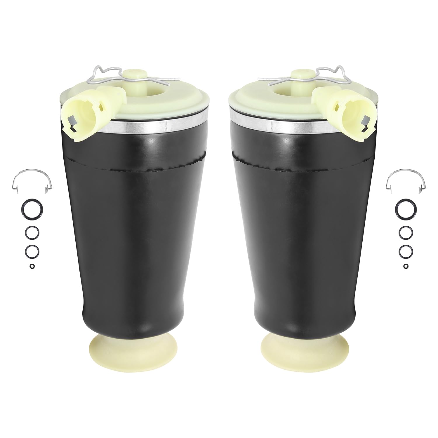 Rear Pair Air Ride Suspension Air Spring Bags with Solenoid Valves - Compatible with 1990-2011 Lincoln Town Car | Replacement for Smooth Ride & Improved Handling | Perfect for Luxury Sedan Suspension Repair & Maintenance