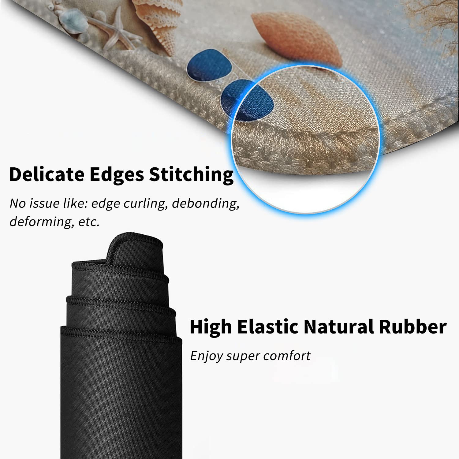 XXL Gaming Mouse Pad (31.5x11.8 Inch) with Stitched Edges & Non-Slip Base - Beach Starfish Design | Extended Desk Mat for Keyboard & Mouse | Perfect for PC Gaming, Office Work & Home Computer Setup