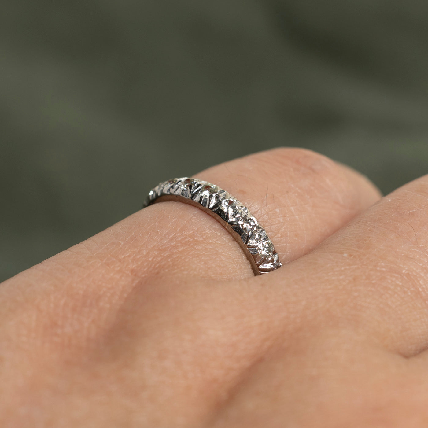 Eternity Diamond Wedding Band Ring | 0.90 Carat Total Weight (ctw) | Size 5.25 | 14K White Gold | Perfect for Anniversary, Engagement & Bridal Jewelry Gifts