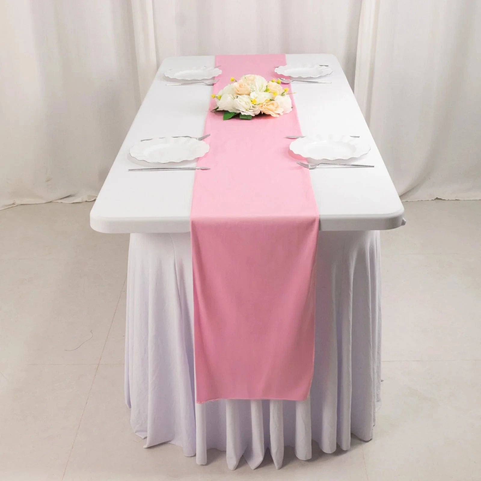 12-Pack Premium Scuba Polyester Table Runners - 108 Inch Long Wrinkle-Resistant Dining Table Decor for Weddings, Parties & Holiday Celebrations