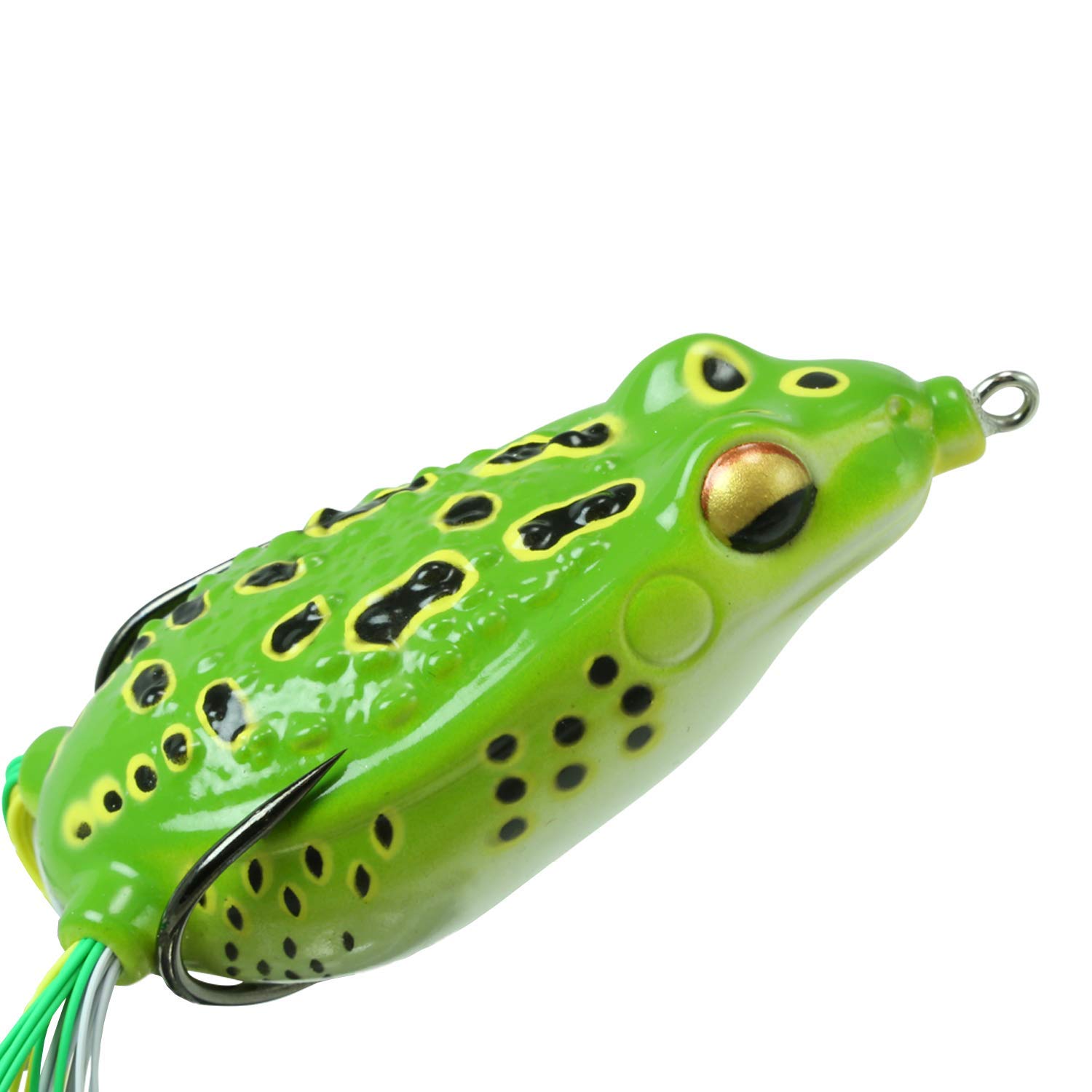 Fish Lab Rattle Toad Hollow Body Floating Frog Lure - Topwater Bass Fishing Bait for Lakes & Ponds (Ideal for Weedless Fishing in Heavy Cover)