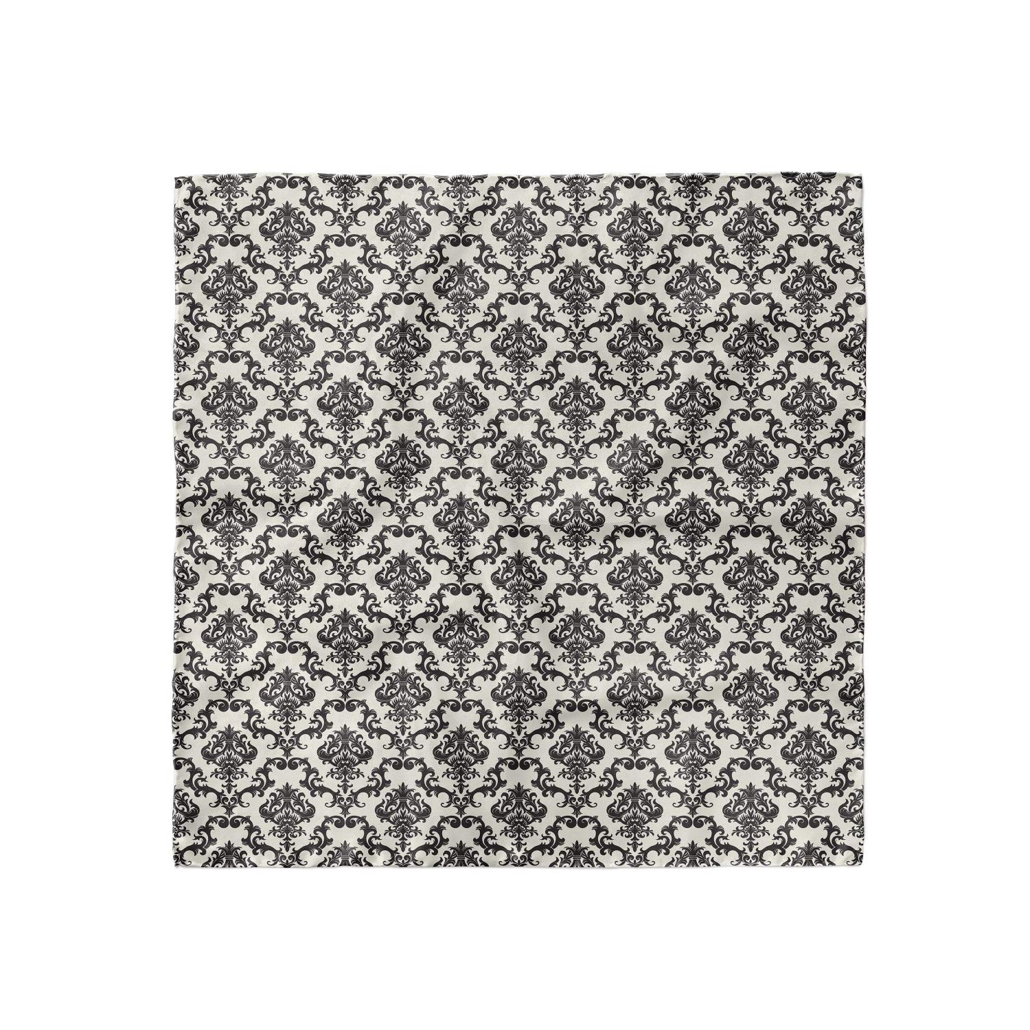 Ambesonne Damask Hair Scarf - Classic Victorian Print Head Wrap for Women, Elegant Headband & Hair Accessory for Parties, Weddings, and Everyday Wear