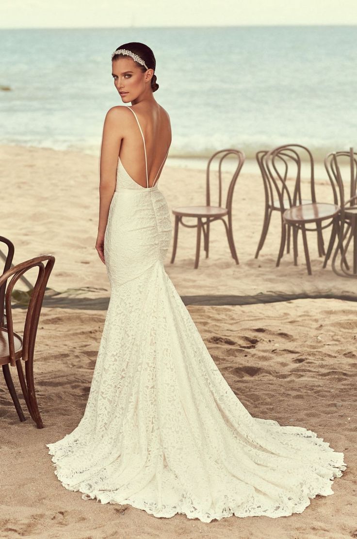 Mikaella 2194 Elegant Wedding Gown - A-Line Lace Bridal Dress for Bride - Perfect for Church Ceremony, Beach Wedding, and Formal Events