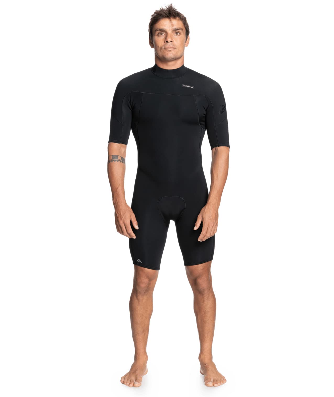 Quiksilver Men's 2/2mm Short Sleeve Back Zip Springsuit Wetsuit for Surfing, Swimming & Water Sports | Comfortable Everyday Sessions Wear