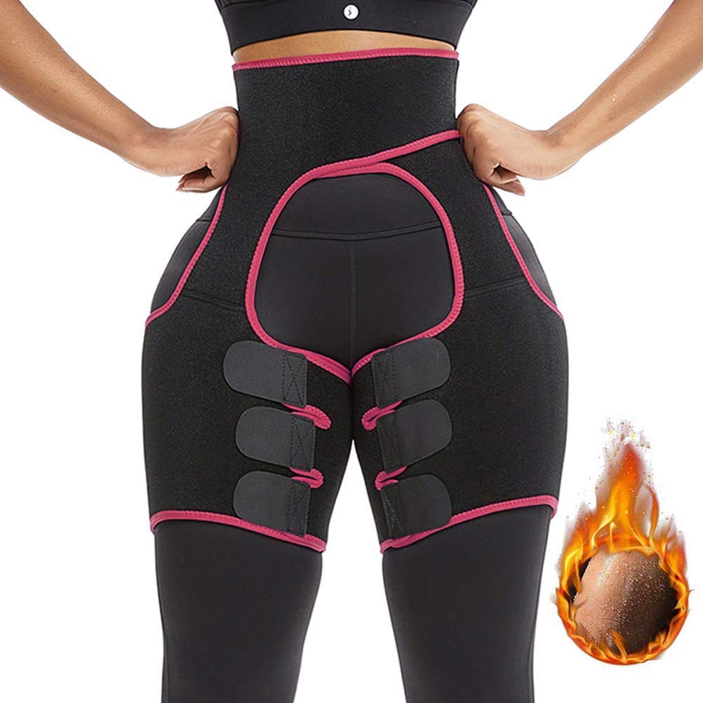 3-in-1 High Waist Trainer Thigh Trimmer Fitness Belt for Women - Slimming Body Shaper for Tummy Control & Workout - Perfect for Gym, Yoga & Everyday Wear