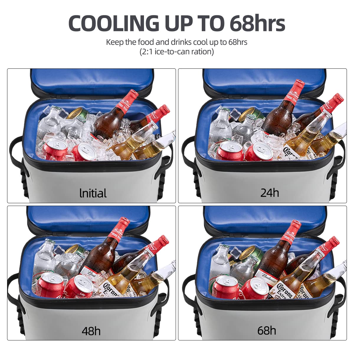 ROCKBROS Leak-Proof Insulated Backpack Cooler - 36 Can Waterproof Soft-Sided Cooler Bag for Camping, Fishing, Picnics & Outdoor Adventures | Perfect for Beach Trips, Tailgating & Road Trips