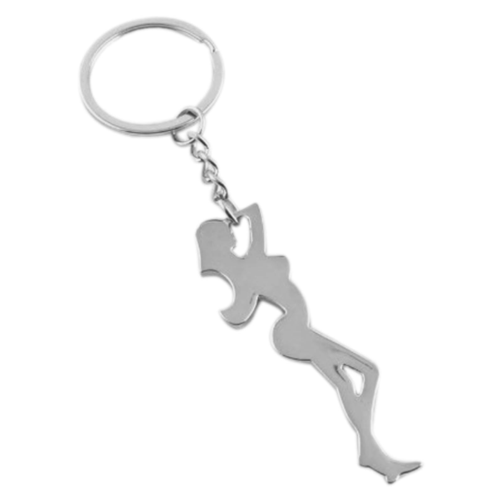 Women Shaped Metal Keychain Bottle Opener - Portable Beer Bottle Opener Keyring Pendant for Graduation, Christmas, Anniversaries & Wedding Favors - Perfect Gift for Property Agents & Brewery Lovers (Great for Parties, Camping & Everyday Carry)