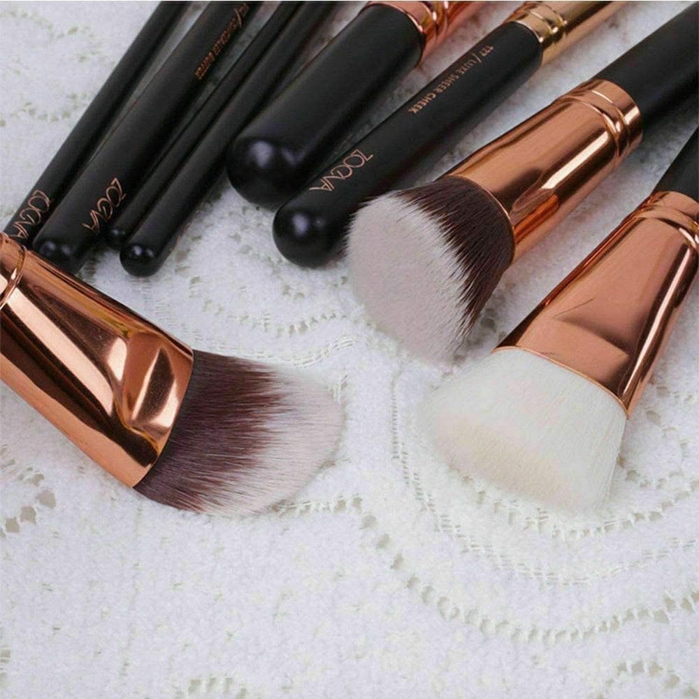 ZOEVA Professional Complete Makeup Brush Set with Pouch - 15 Piece Face & Eye Brush Kit for Flawless Makeup Application | Perfect for Makeup Artists & Beauty Enthusiasts