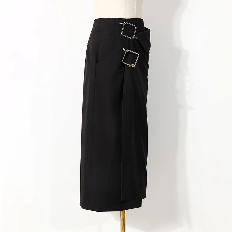 Women's Asymmetrical Patchwork Sequin Skirt - High Waist Irregular Hem Black Party Skirt for Spring | Perfect for Night Out, Club Wear, and Special Occasions
