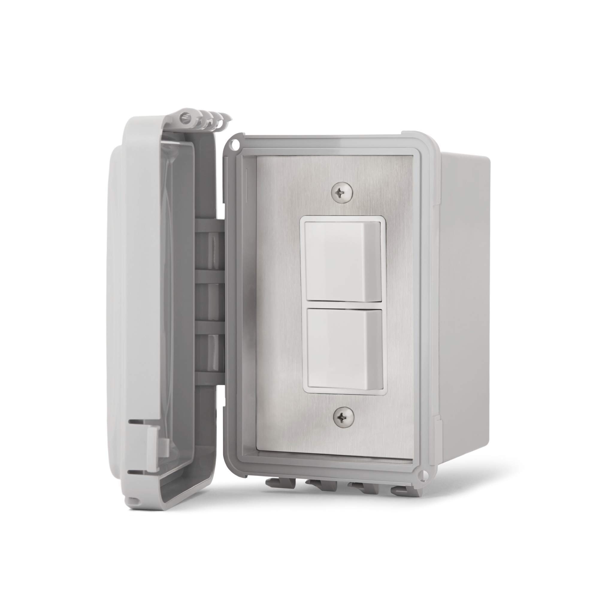 Infratech Single Duplex Stack Switch with Weatherproof Cover - Surface Mount Control for Outdoor Electrical Panels (Model 14-4320) | Ideal for Industrial, Commercial and Harsh Environment Applications