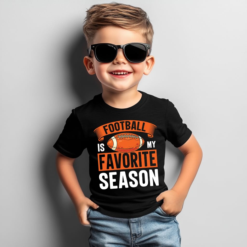 Game Day T-Shirts for Toddler Boys & Girls - Baseball & Football Themed Printed Tees (2-6T) - Perfect for Sports Events, Birthday Parties & Casual Wear
