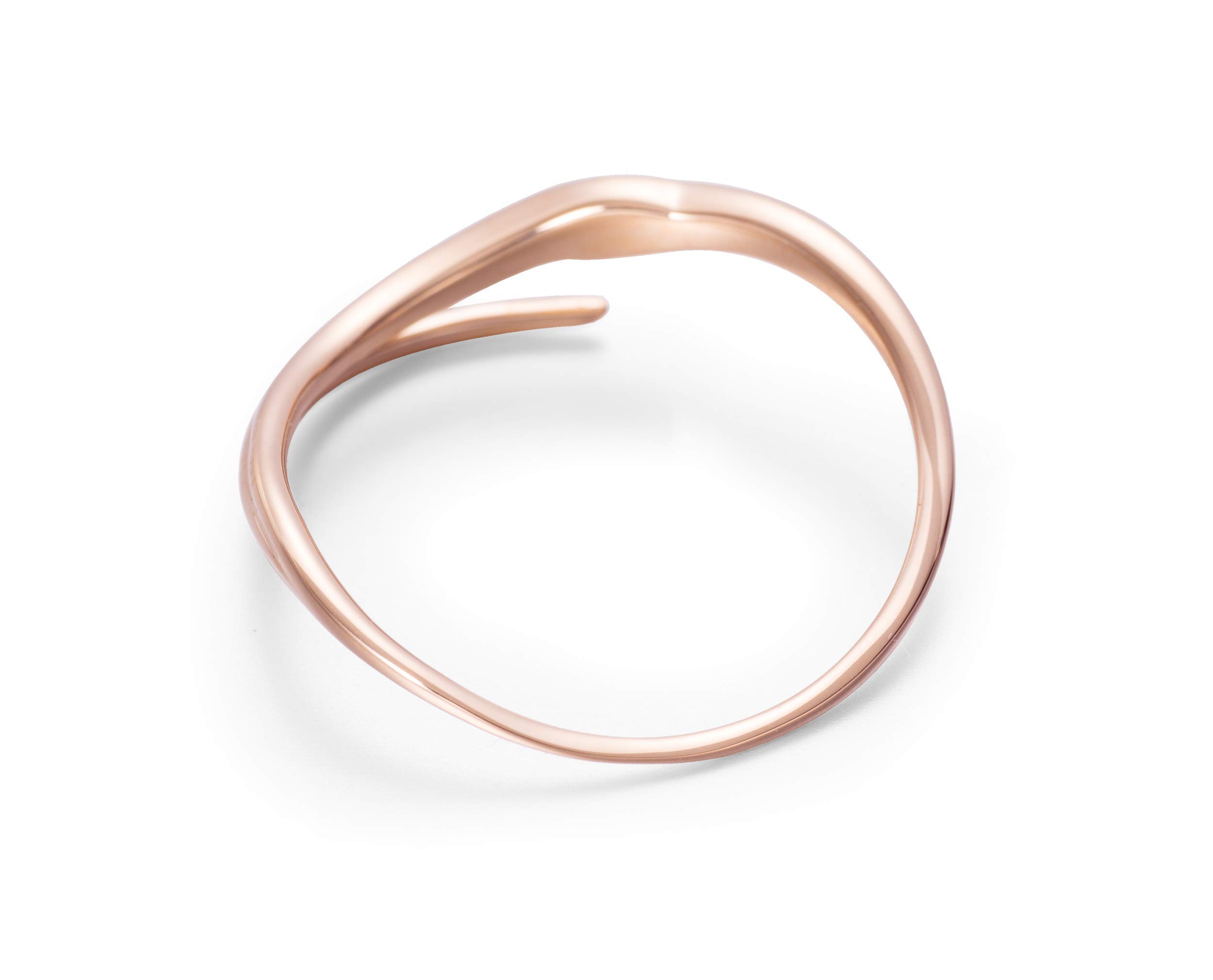 14K Rose Gold Women's Wedding Band - Handmade Minimalist Engagement Ring for Her by Majade | Elegant Plain Rose Gold Ring for Brides, Anniversaries & Special Occasions