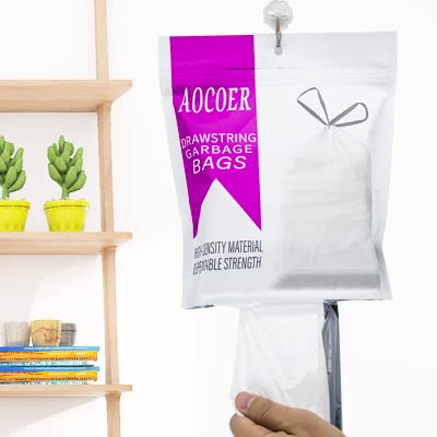 8 Gallon Drawstring Trash Bags - 90 Count Small Garbage Bags for Kitchen, Bathroom, Office & Outdoor Use - Heavy Duty Waste Disposal Solution