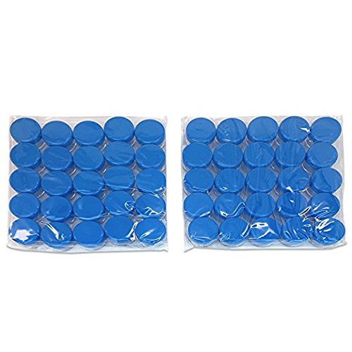 50-Piece 5g/5ml Clear Round Acrylic Jars with Blue Lids - Perfect for Cosmetics, Lotions, Creams, Makeup, Beads, Charms & DIY Crafts - Ideal for Home Organizing, Travel Containers & Small Item Storage