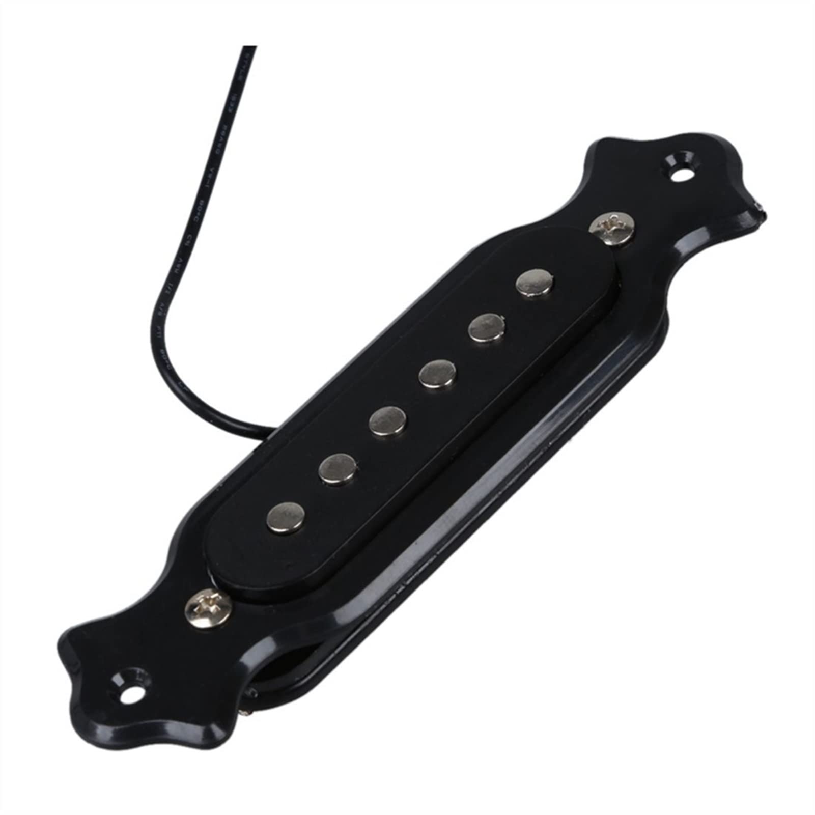 Acoustic Guitar Pickup - Magnetic Black Oval Indented Pickup with Interface Plate for Enhanced Sound | Perfect for Live Performances & Studio Recording