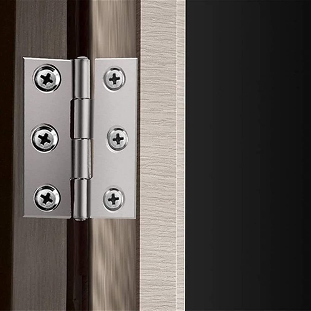 20pcs Heavy Duty Stainless Steel Door Hinges with 6 Mounting Holes - Perfect for Jewelry Box, Window Cabinet, Furniture Repair, Bookcase & Home DIY Projects - Durable Household Hardware for Smooth Door Operation