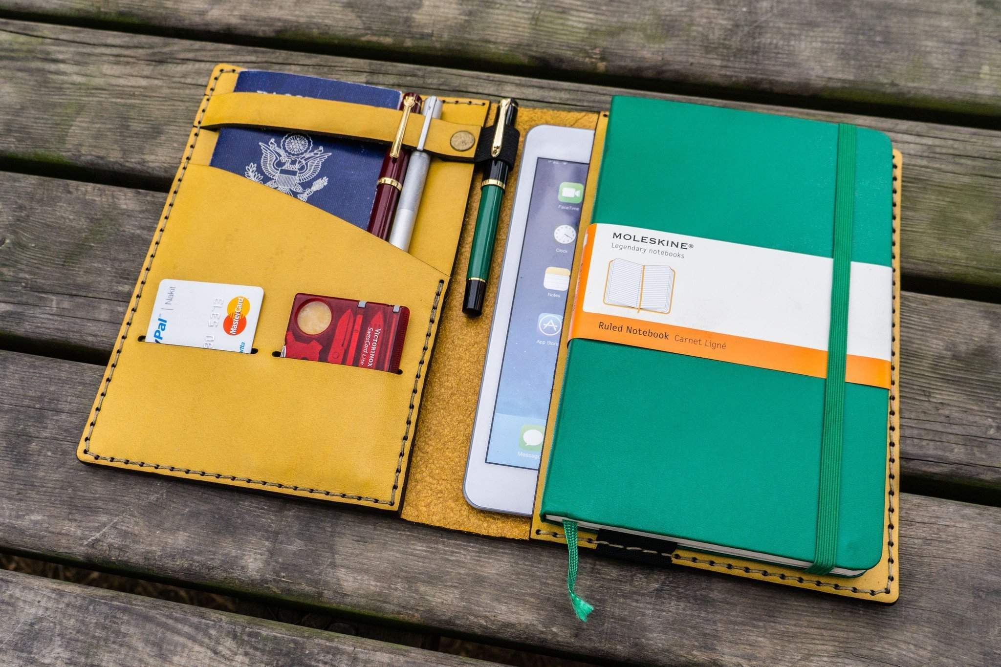Premium Leather Leuchtturm1917 A5 Notebook Cover - Yellow | Durable Vegan Leather Journal Cover for Bullet Journaling, Note Taking & Sketching | Perfect Gift for Writers & Artists