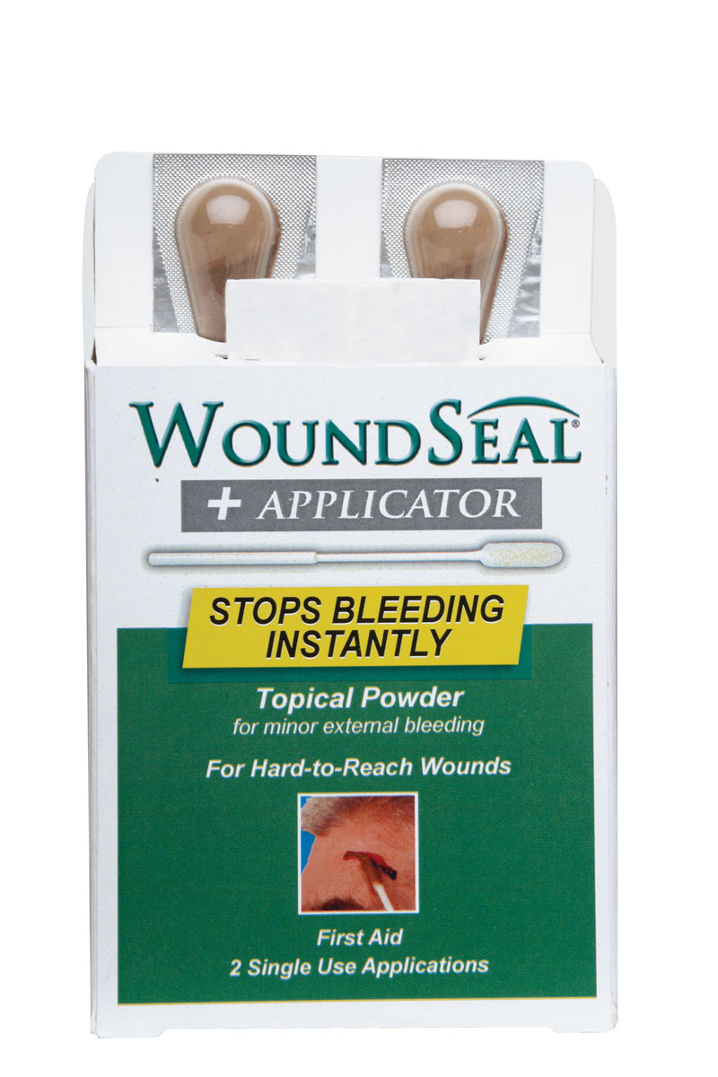 WOUNDSEAL Powder First Aid Kit with Applicator - 2 Pack for Quick Wound Care | Stops Bleeding Fast for Cuts, Scrapes & Injuries at Home, Work or Outdoor Activities