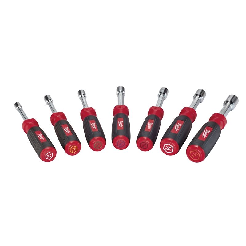 7-Piece SAE Hollow Shaft Nut Driver Set (Sizes 48, 22, 2407) - Perfect for Automotive Repairs, Machinery Maintenance & DIY Projects