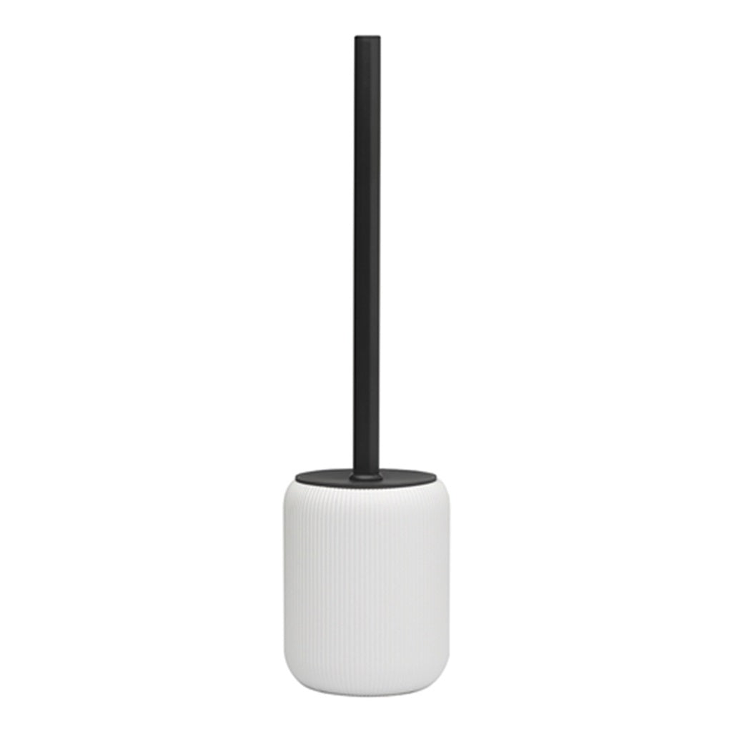 Porto York White Toilet Brush Holder - Bathroom Cleaning Tool for Modern Homes, Ideal for Bathroom, Toilet, and Restroom Organization