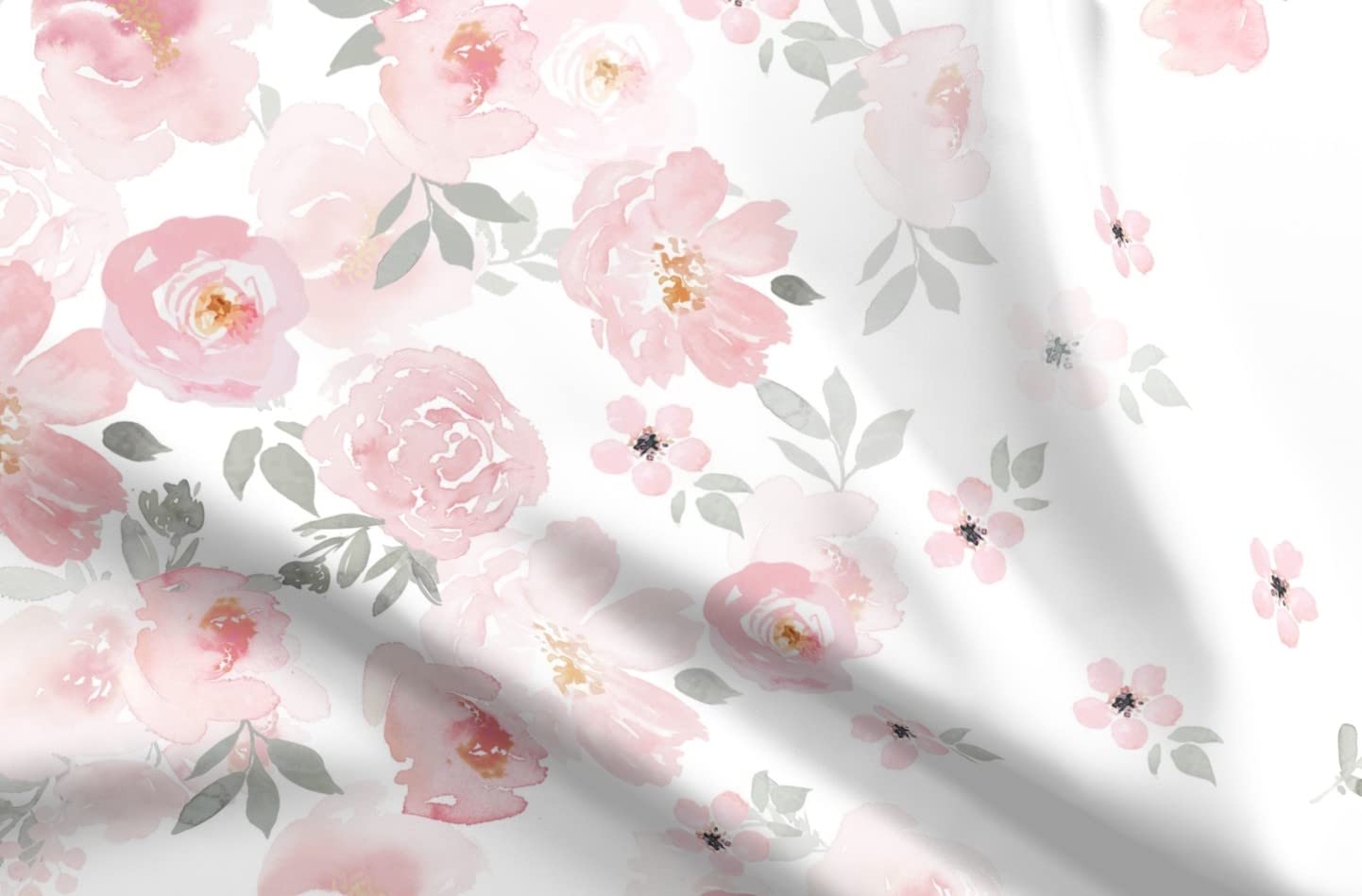 Pastel Floral Border Printed Fleece Fabric Fat Quarter - Soft DIY Sewing Material for Blankets, Loungewear & No-Sew Projects | Home Decor, Baby Clothes & Crafting