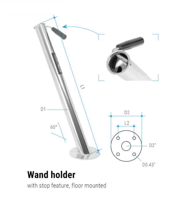 Mosmatic Premium Polished Stainless Steel Lance Holders - Heavy Duty Nozzle Accessories for Pressure Washers, Car Washing & Industrial Cleaning
