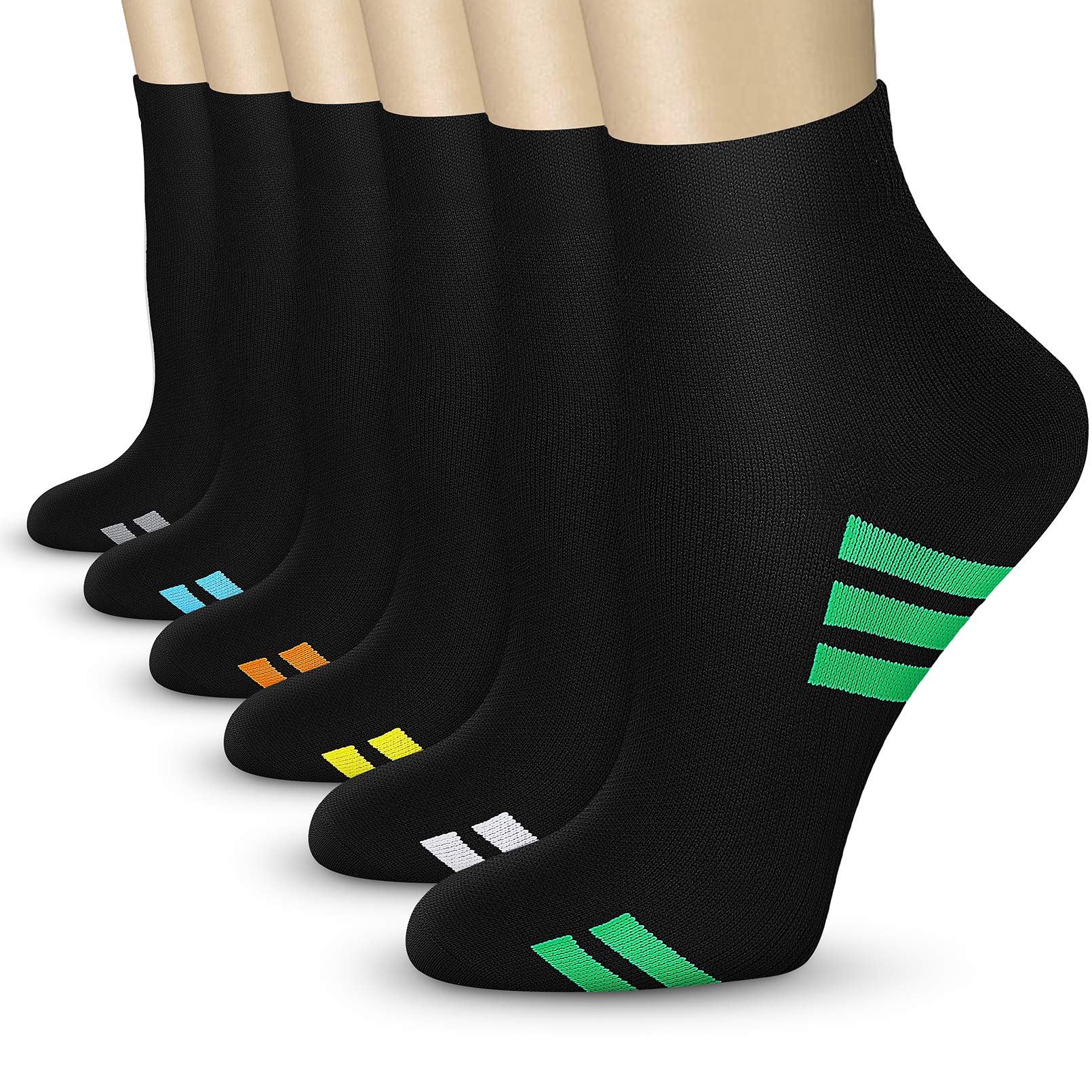 Best Compression Socks for Women & Men - 3 Pairs Plantar Fasciitis Relief, Arch Support Low Cut Athletic Socks for Running, Gym & Workout - Improve Circulation & Reduce Foot Pain