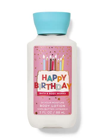 Bath & Body Works Happy Birthday Super Smooth Body Lotion - 3 Oz Travel Size | Moisturizing Hand & Body Cream for Dry Skin | Perfect for Gifts, Birthdays & On-The-Go Hydration
