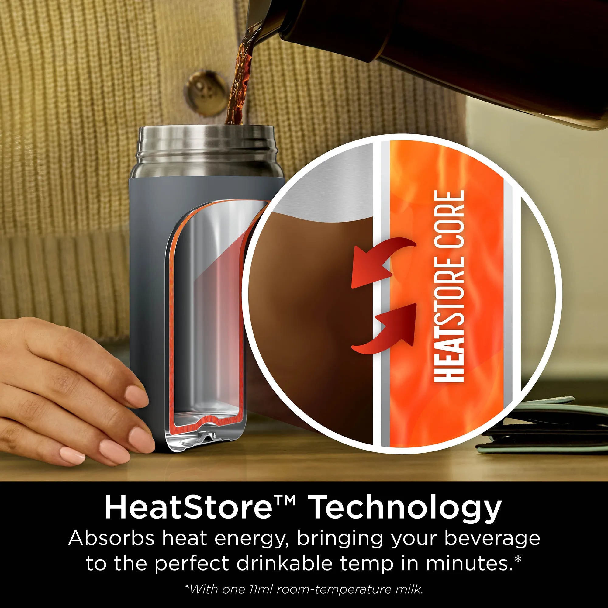 Ninja Sip Perfect 354ml Insulated Stainless Steel Water Bottle - Leak Proof, BPA Free, Keeps Drinks Hot/Cold for 24 Hours - Ideal for Gym, Hiking, Office & Travel