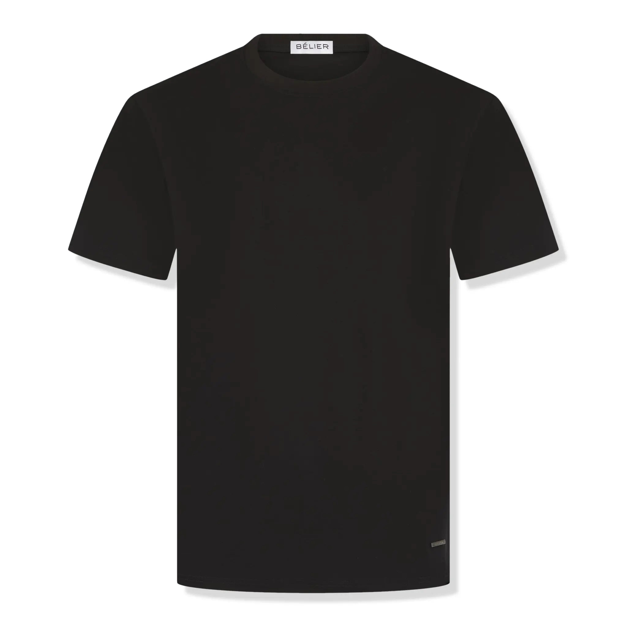 Premium Black T-Shirt for Men - Soft Cotton Crew Neck Tee - Casual & Comfortable Everyday Wear for Work, Gym, and Outings