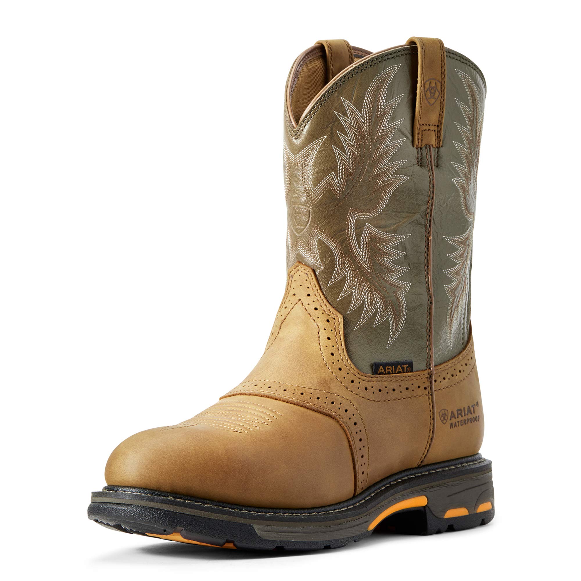 Ariat Men's WorkHog Waterproof Steel Toe Work Boots - Durable & Comfortable for Construction, Farming & Outdoor Work