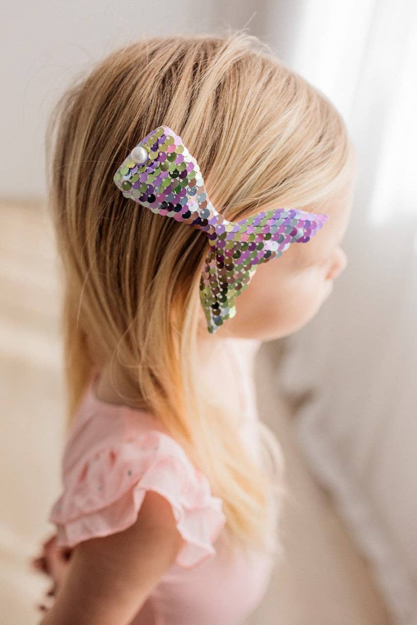 Sparkly Sequin Hair Clip - Rainbow Mermaid Tail Hair Accessory for Women & Girls | Perfect for Parties, Weddings & Everyday Glam