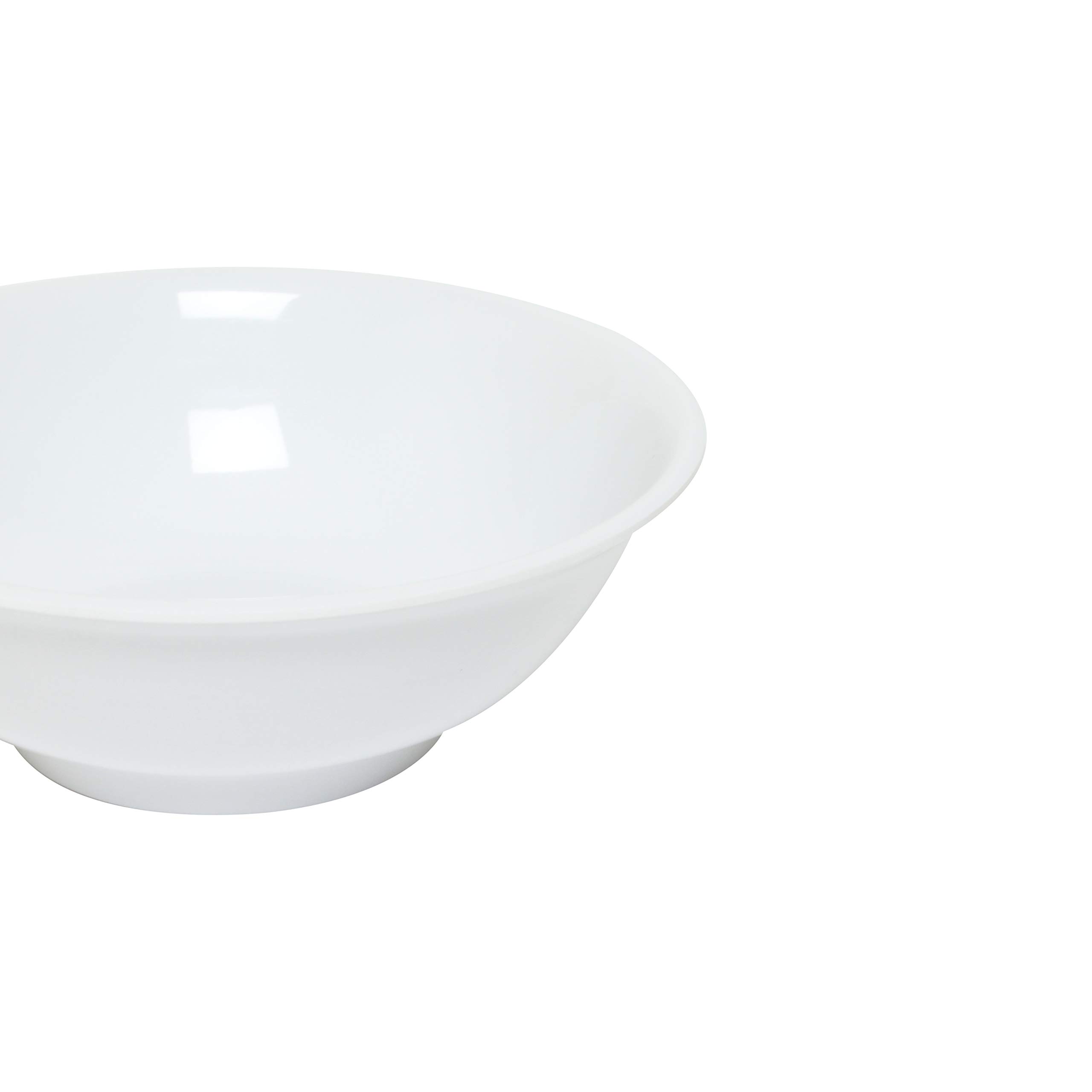Premium White Melamine Dinnerware Set - 12-Pack 7.5 Inch 30oz Rimless Bowls | Durable, Lightweight & Shatterproof | Perfect for Restaurants, Picnics, Outdoor Dining & Catering Events