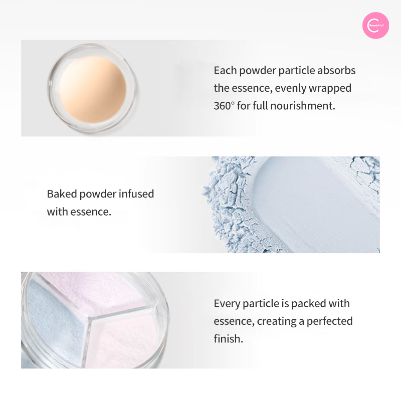 CATKIN Three Color Hibiscus Loose Powder - Long Lasting Oil Control & Pore Minimizing Face Makeup | Perfect for Daily Wear & Special Occasions