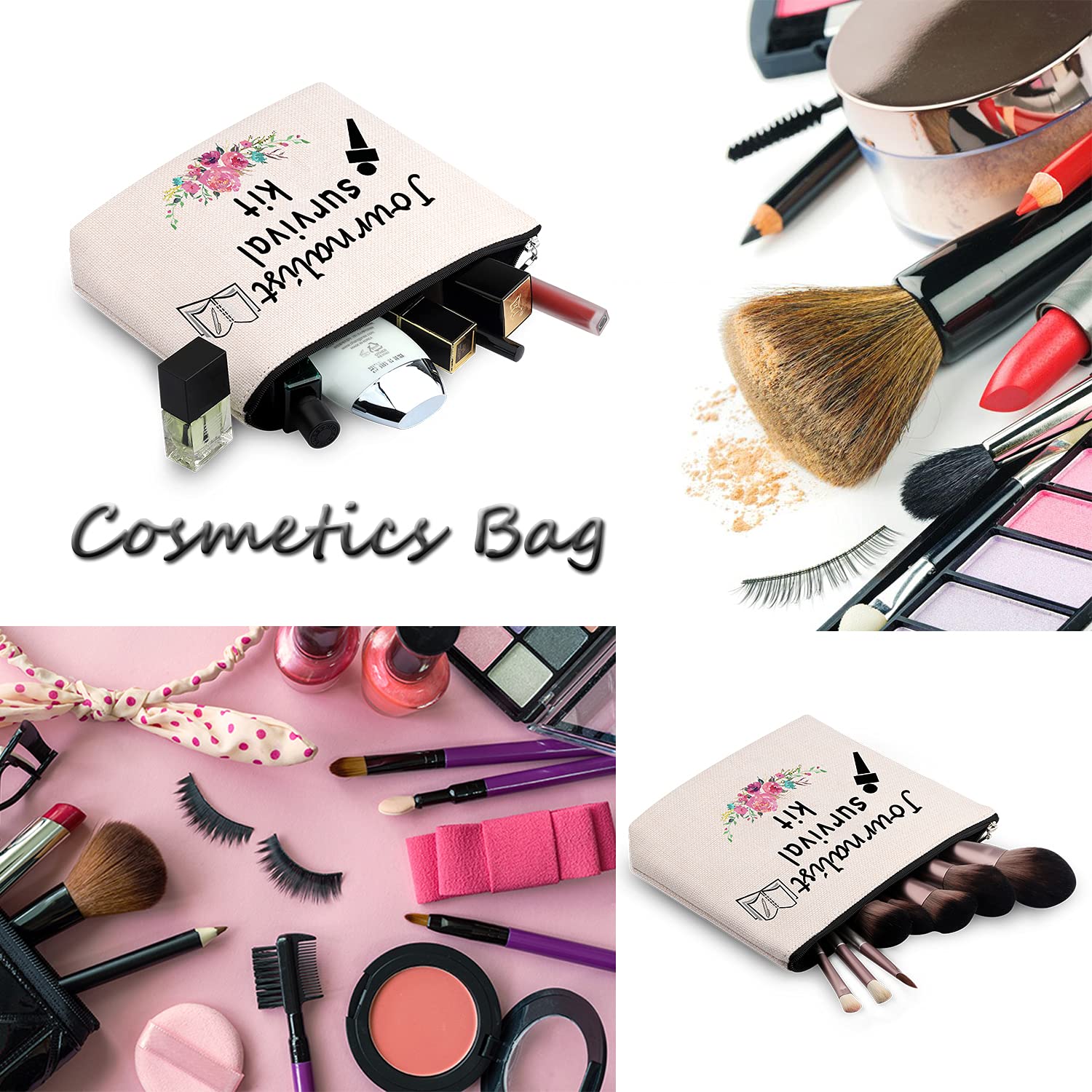 WCGXKO Journalist Survival Kit - Premium Zipper Pouch & Makeup Bag - Perfect Court Reporter Graduation Gift & Journalism Gift - Ideal for Newsroom, Travel, and Professional Use