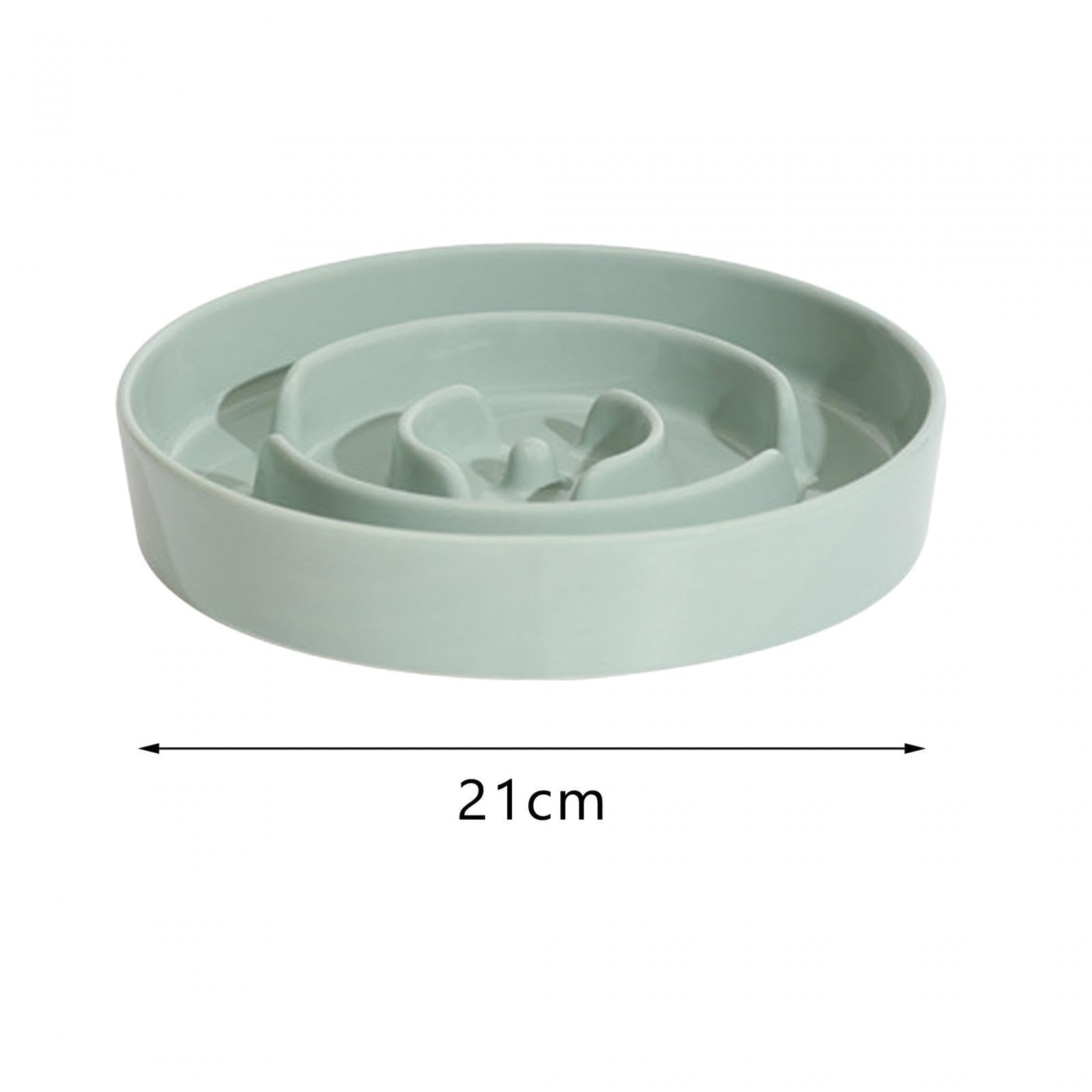 Enakshi Slow Feeder Dog Bowl - Puzzle Food Plate for Dogs & Cats, Anti-Gulping Pet Feeder Dish, Light Green 21cm - Perfect for Fast Eaters, Mealtime Enrichment & Portion Control